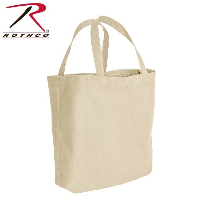 Rothco Canvas Camo And Solid Tote Bag – Natural