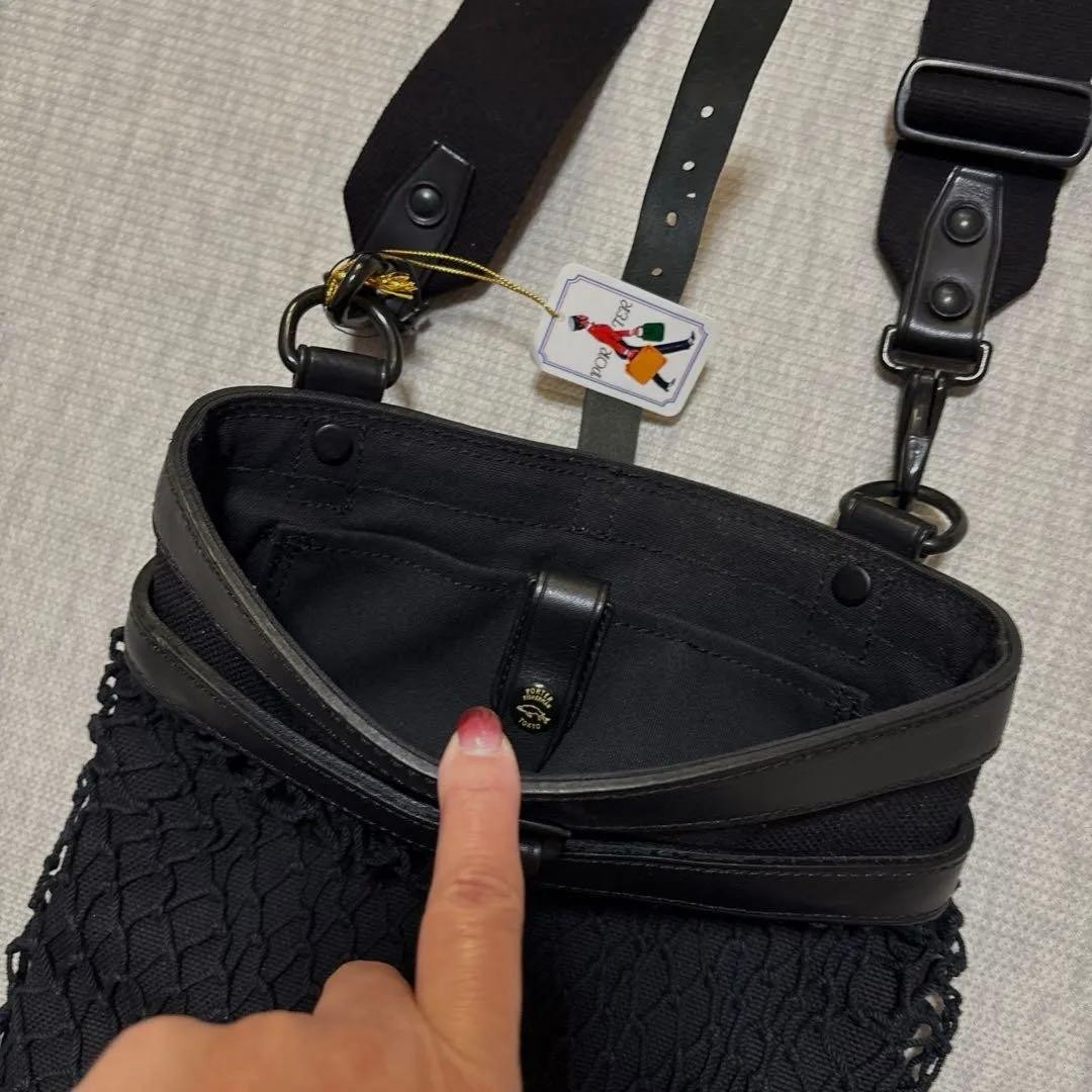 Brand new with tag PORTER Fisherman Shoulder Bag Yoshida Bag Black