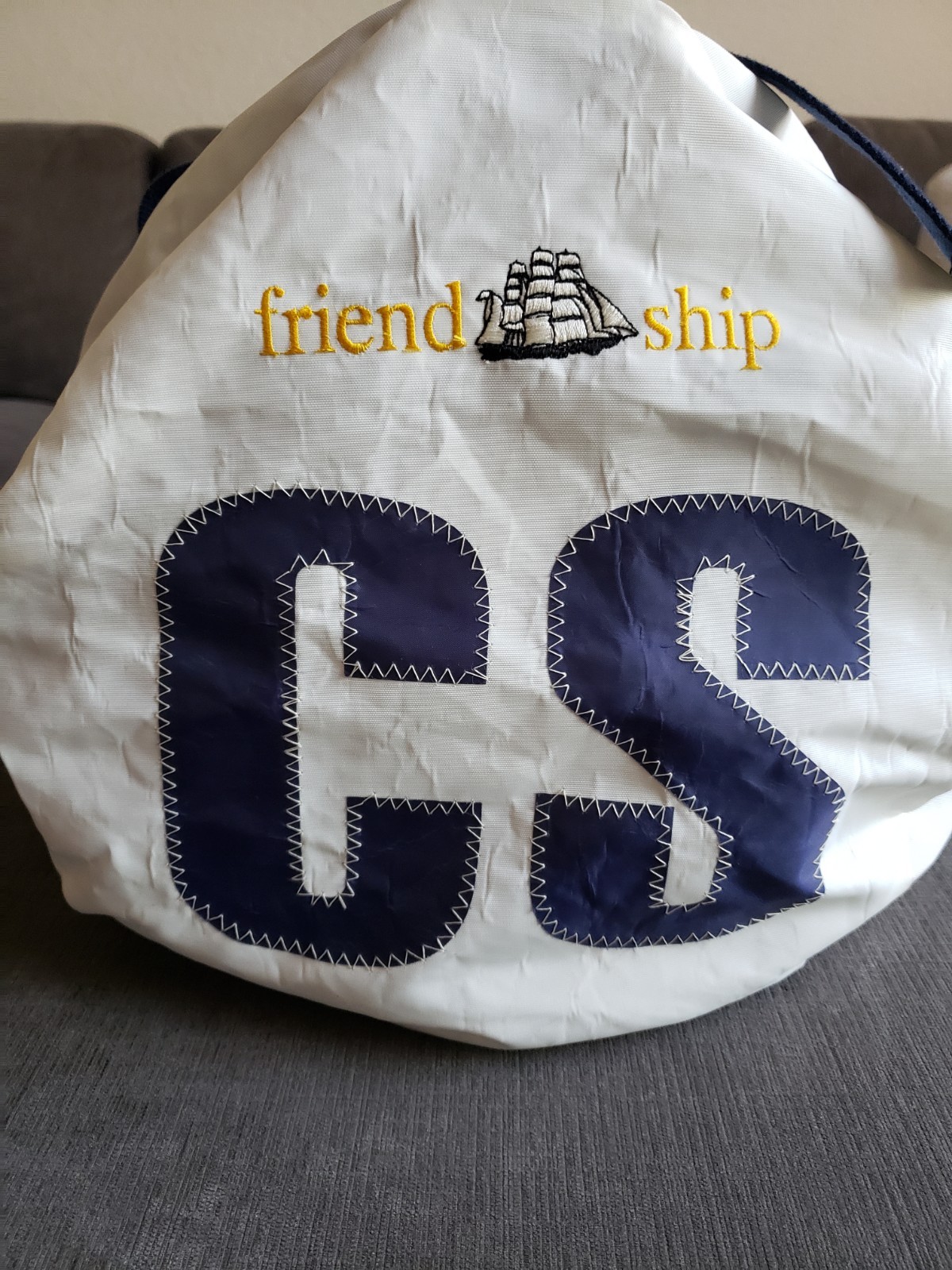 Quba Sails Sailcloth Barrel LARGE Duffle Bag RARE! Cutty Sark Scotch Whiskey