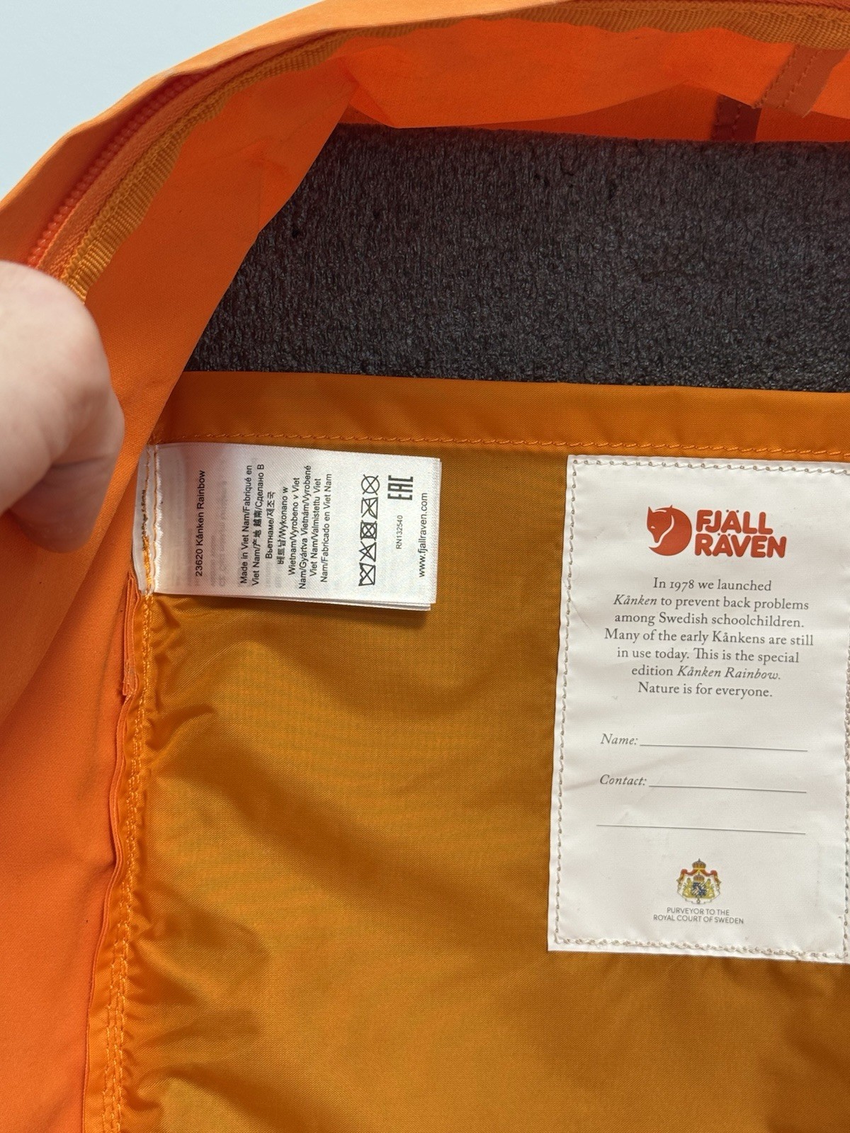 Fjällräven Kånken Rainbow Backpack Y2K Style Unisex Multicolor Bag