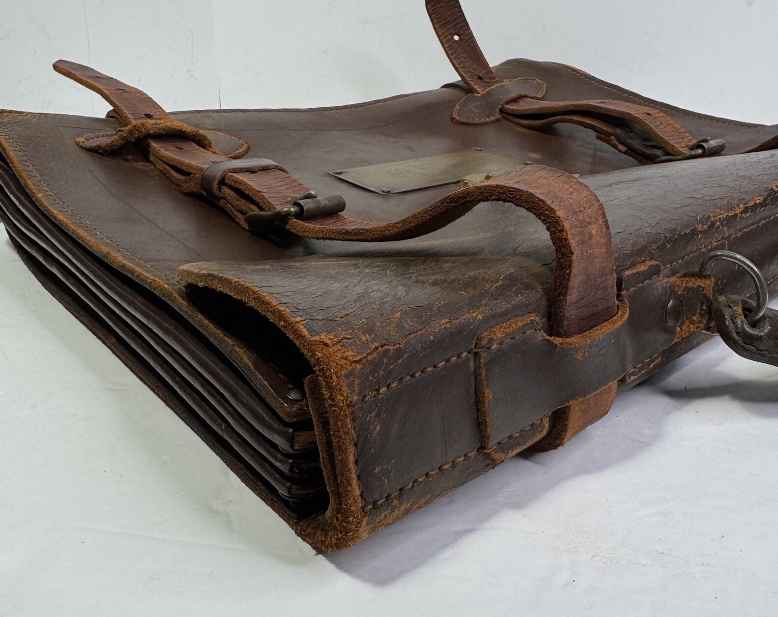 US Army Leather Lawyer Briefcase Type 1 US Military Issue Lawyer, Pilots Bag