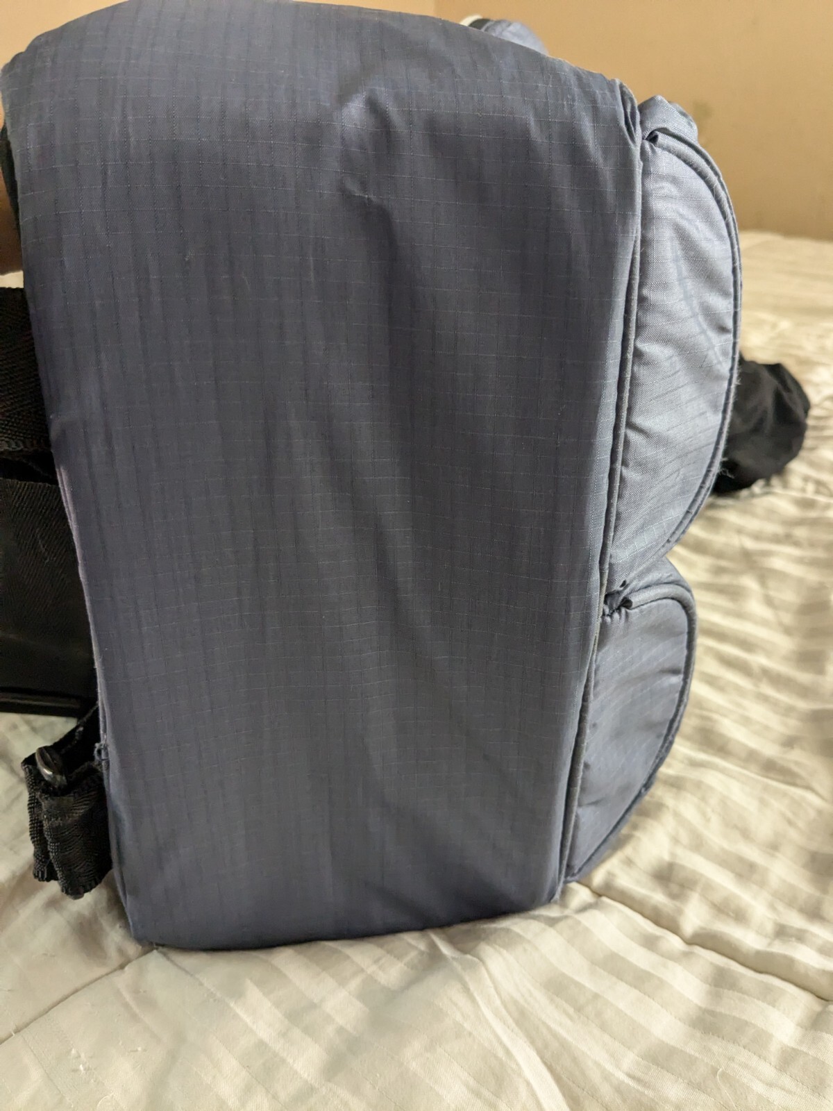 Vintage Diesel Blue Backpack And Blue Knit Diesel Beanie