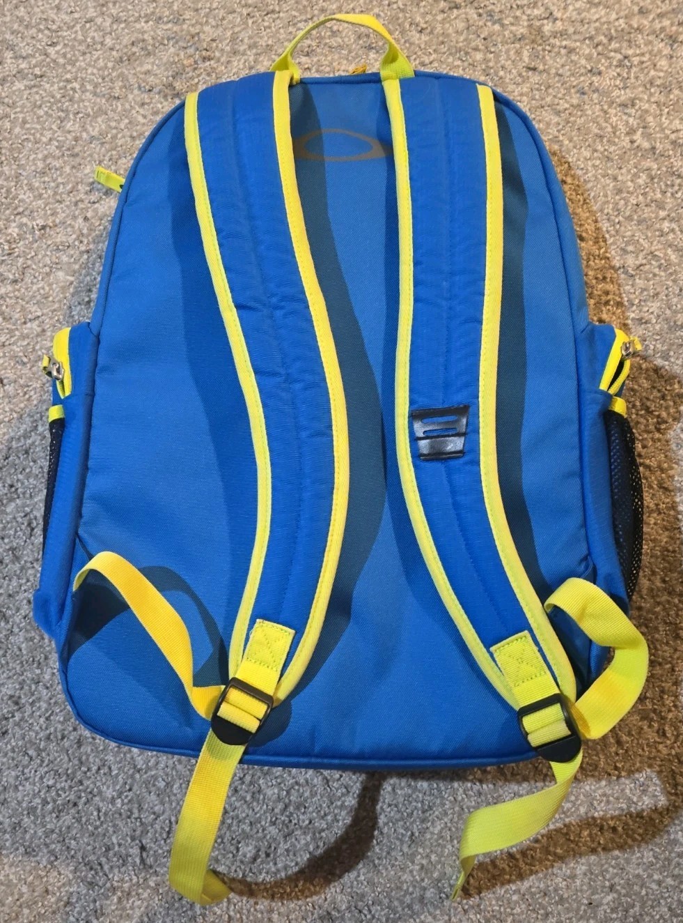 Oakley Works Laptop Backpack 25L Blue Yellow Sunglasses