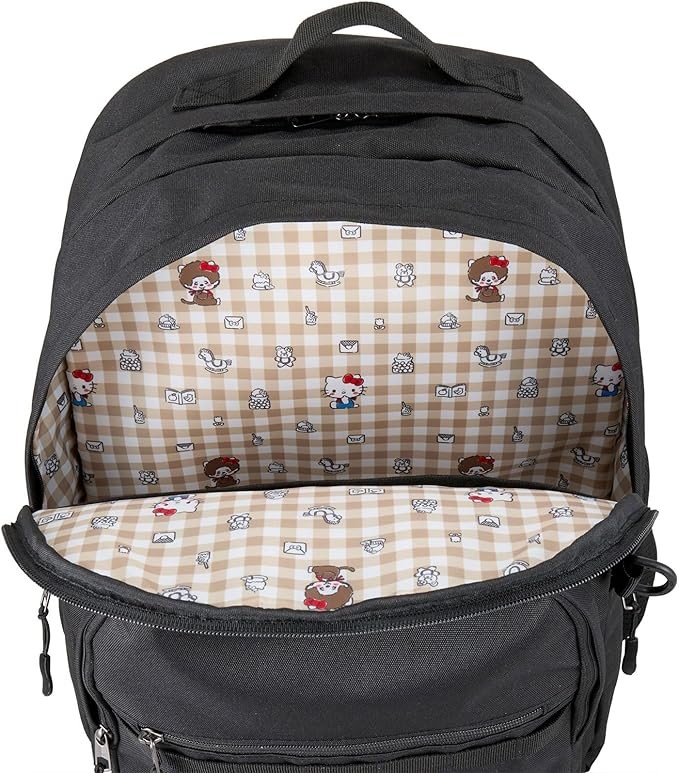 MONCHHICHI x HELLO KITTY Official Backpack Black 30L Travel Bag Japan NEW