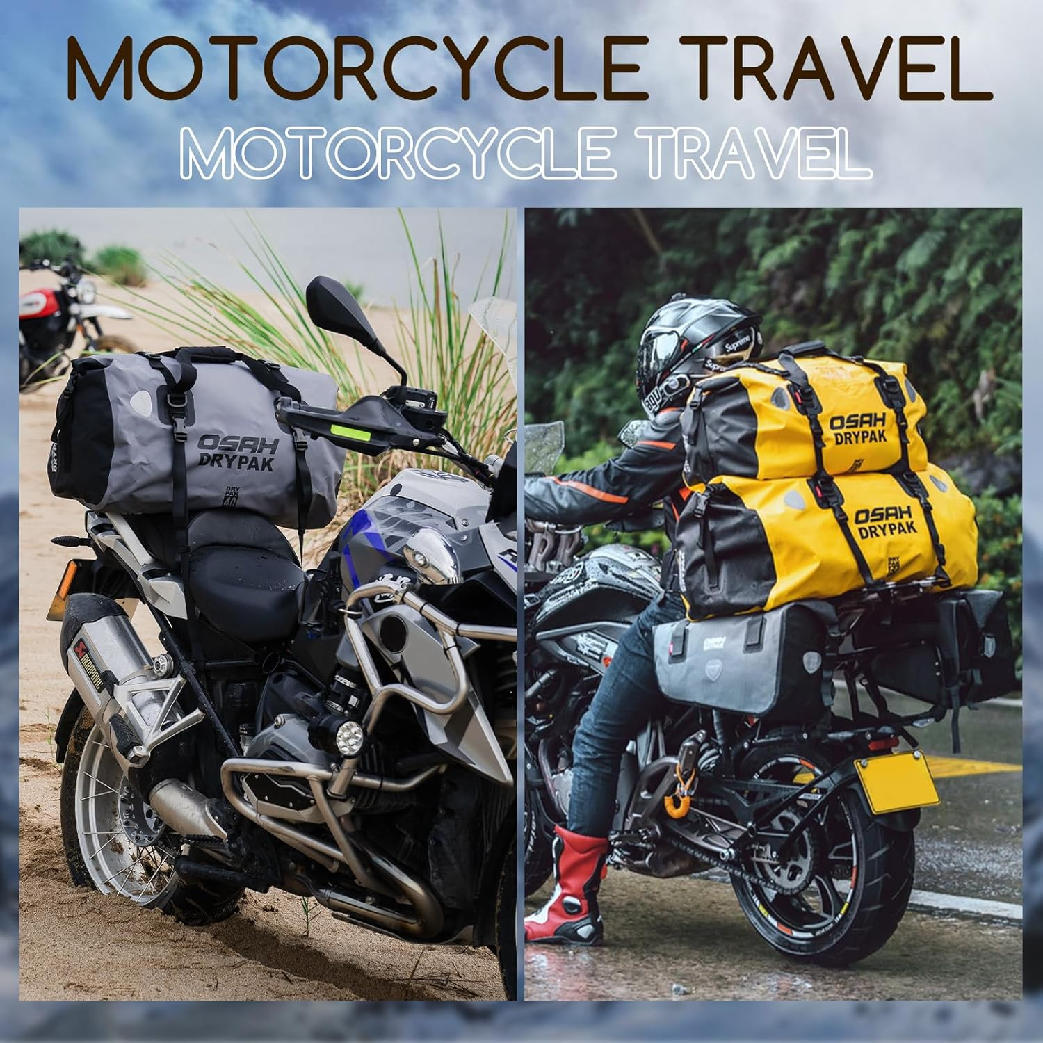 Waterproof Duffel Bag – Motorcycle Dry Bag Tail Bag with Large Storage Space, Wa