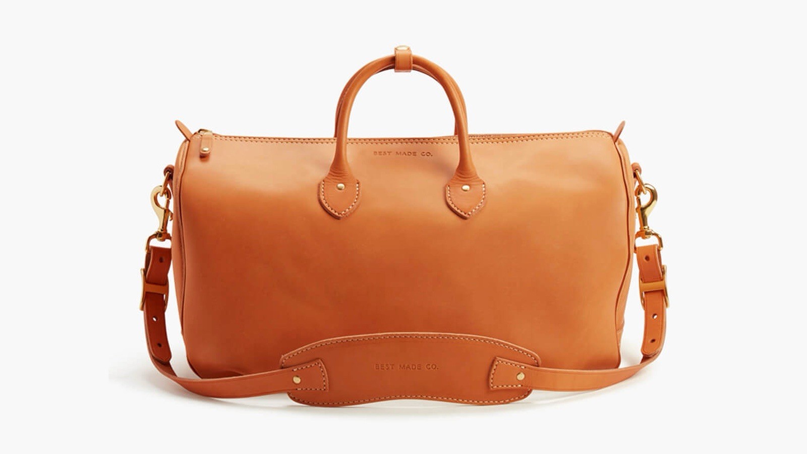 Best Made Co. Leather Duffle Bag Made in USA Natural Vegetable Tan NWT Rare 35L