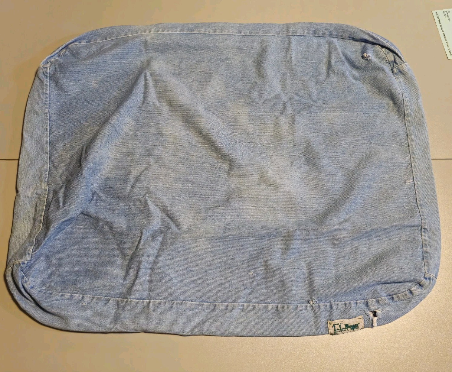 Vintage LL Bean Denim Large Sack Bag 26 X 34 Made In USA RARE
