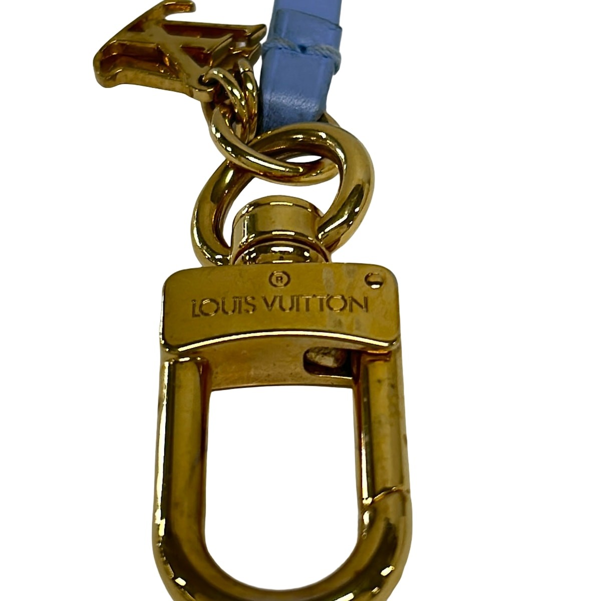 Authentic LOUIS VUITTON Rabbit Charm Turquoise M62736 Keychain Metal From Japan