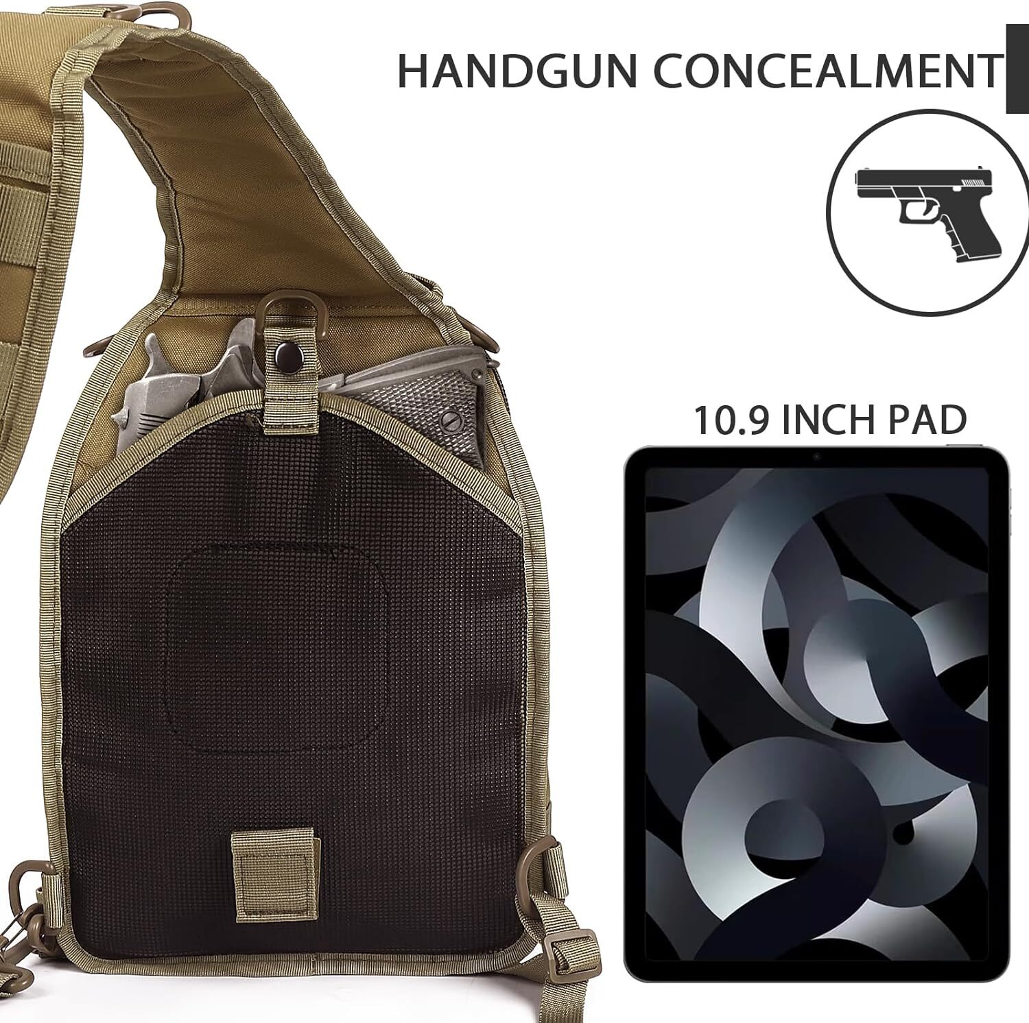 Tactical Sling Bag Military Rover Shoulder Backpack EDC Molle Assault Range Bag