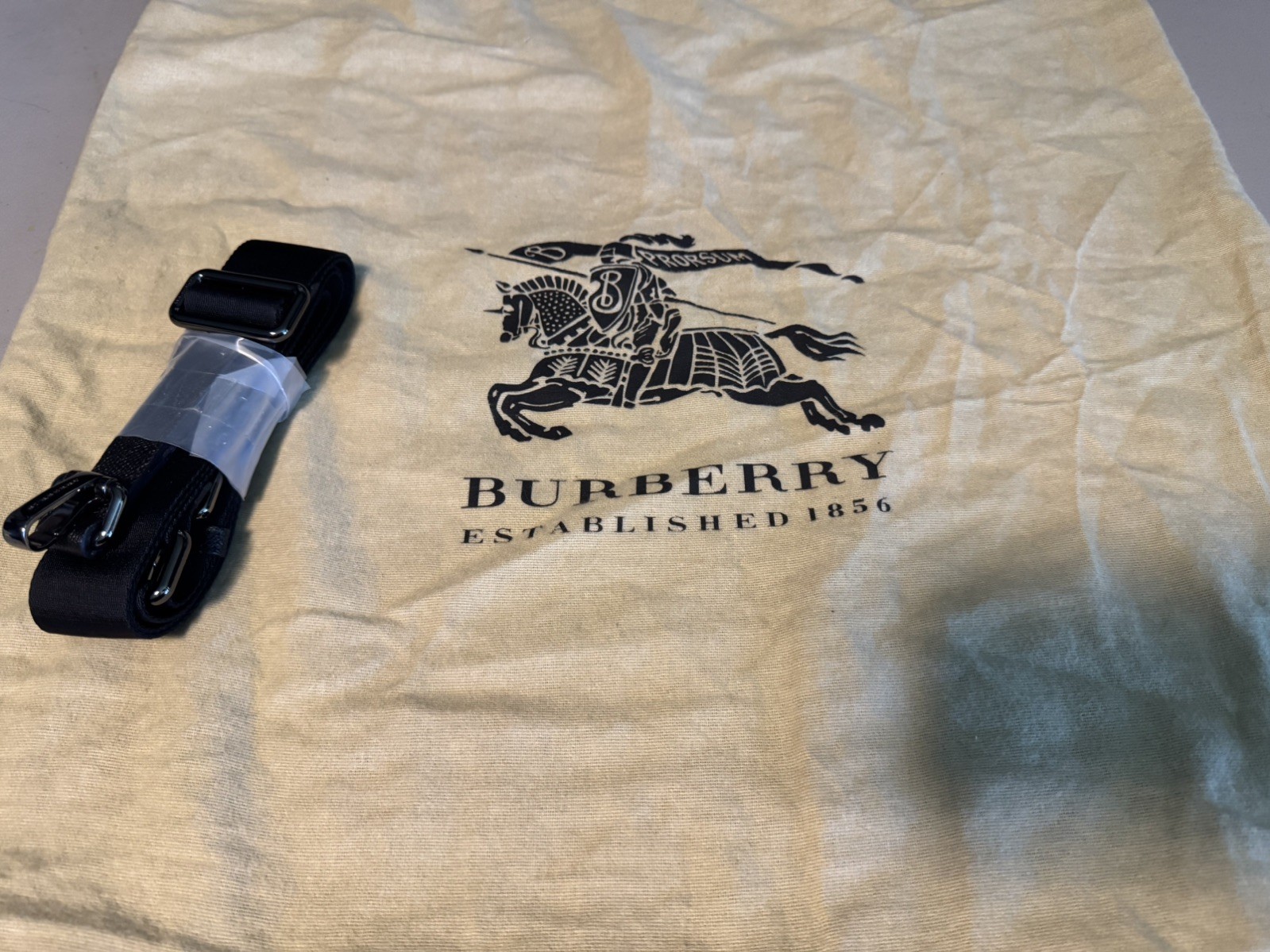 Burberry, Men’s Black Leather Kenneth Tote Tall bag with Strap