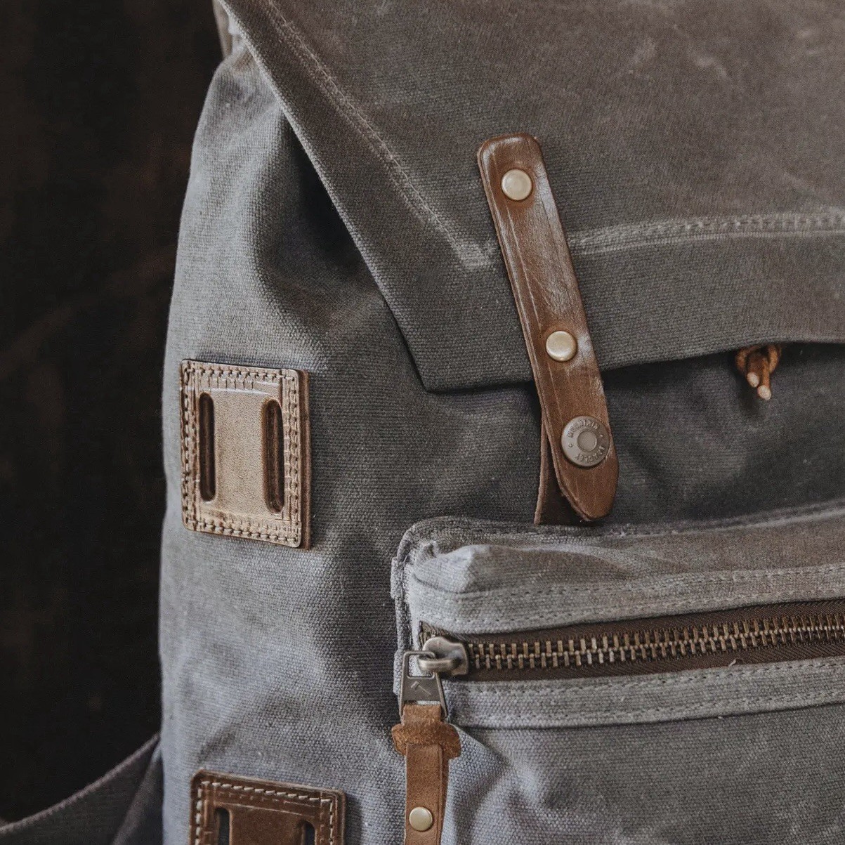 Bradley Mountain Muir Pack Waxed Canvas Backpack – Charcoal – Made in the USA