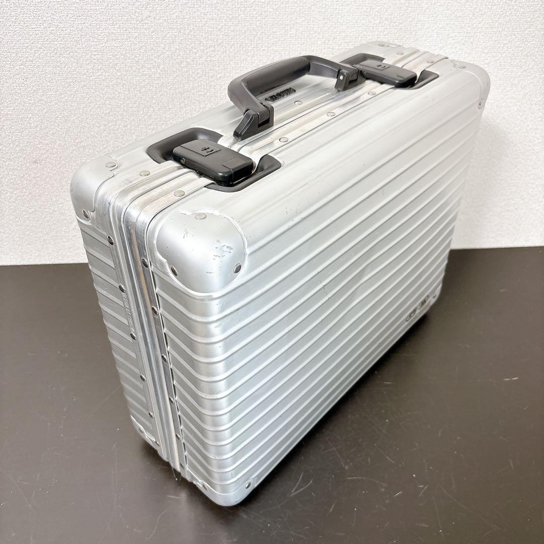 Rimowa Topas Briefcase Attache Case Silver 46×36×18cm