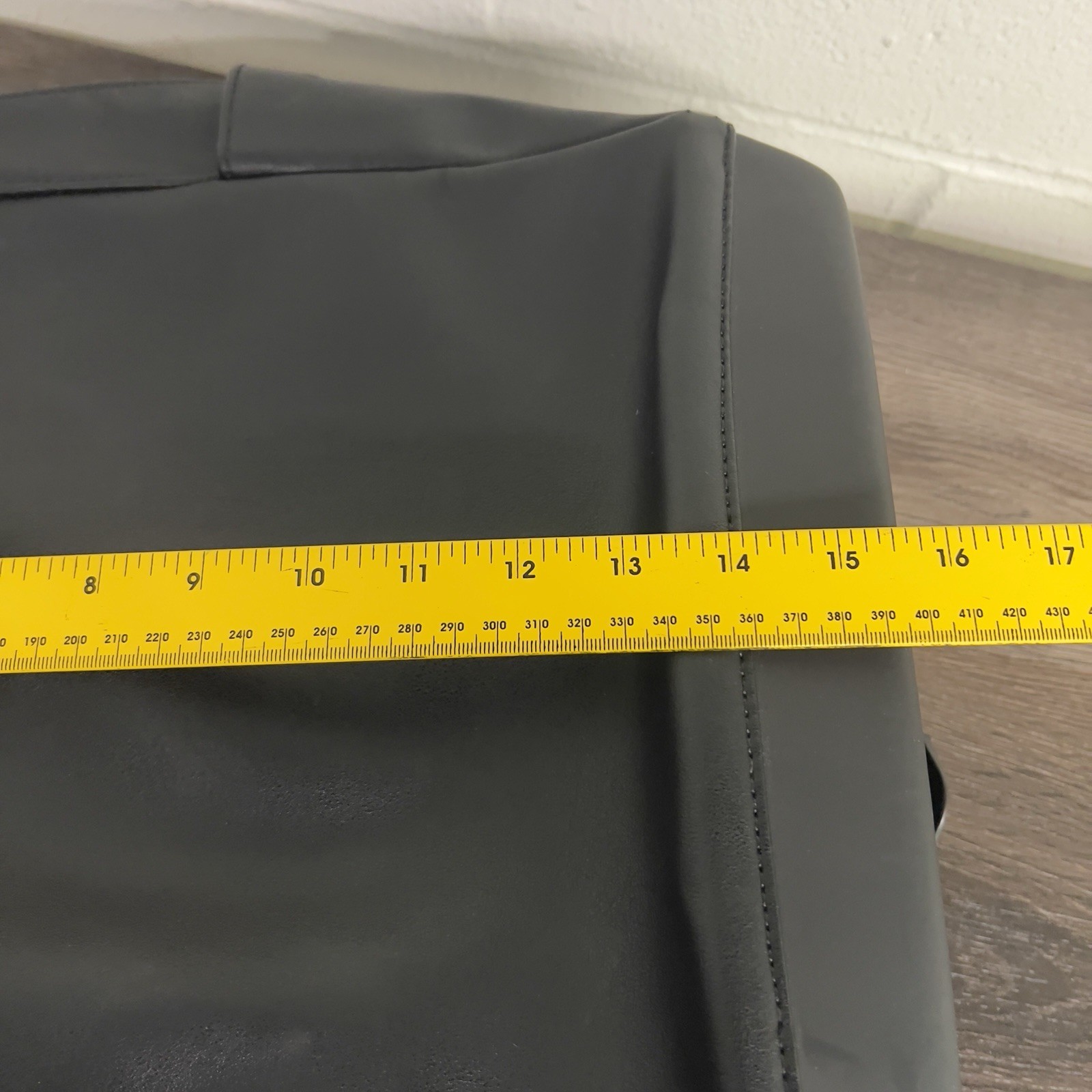 Moleskine Black Backpack Faux Leather Minimalist Laptop Bag Travel Daypack