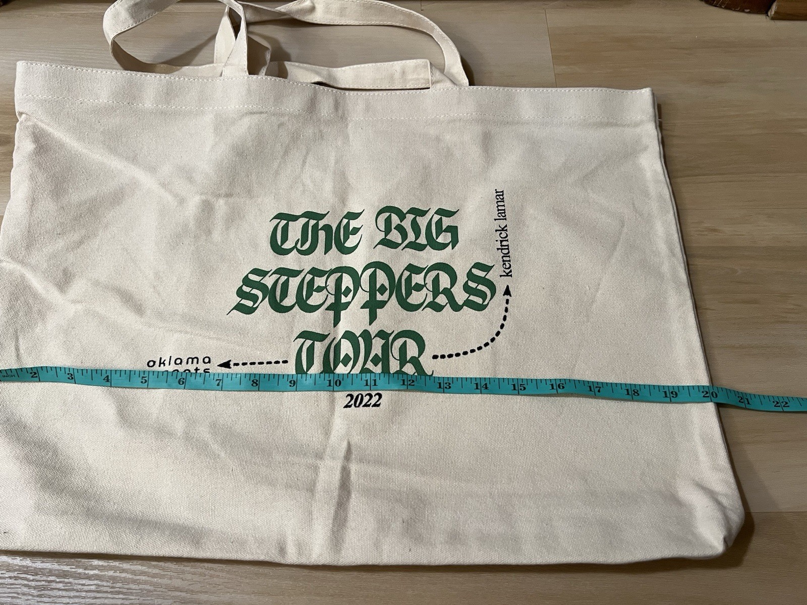 Kendrick Lamar Large Tote Bag The Big Steppers 2022 Tour Merch 20″x15″