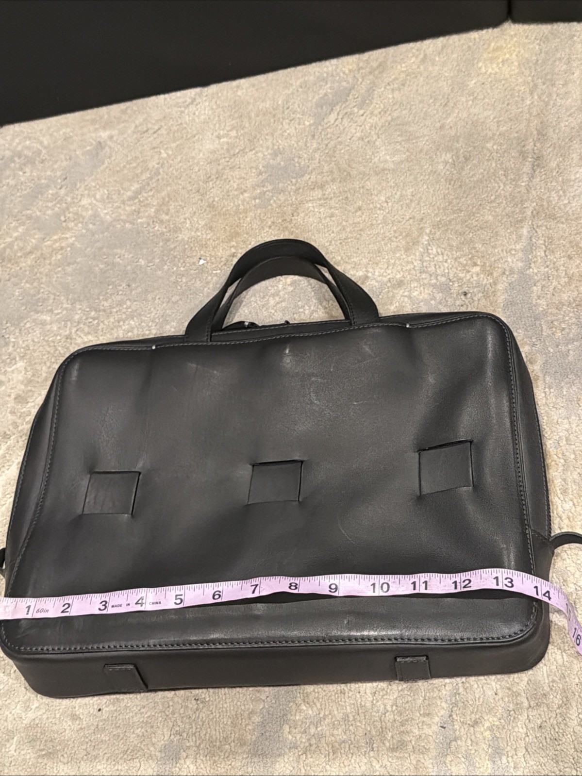 Anson Calder Black Leather Men’s Travel/ Briefcase , Laptop Bag excellent Cond.