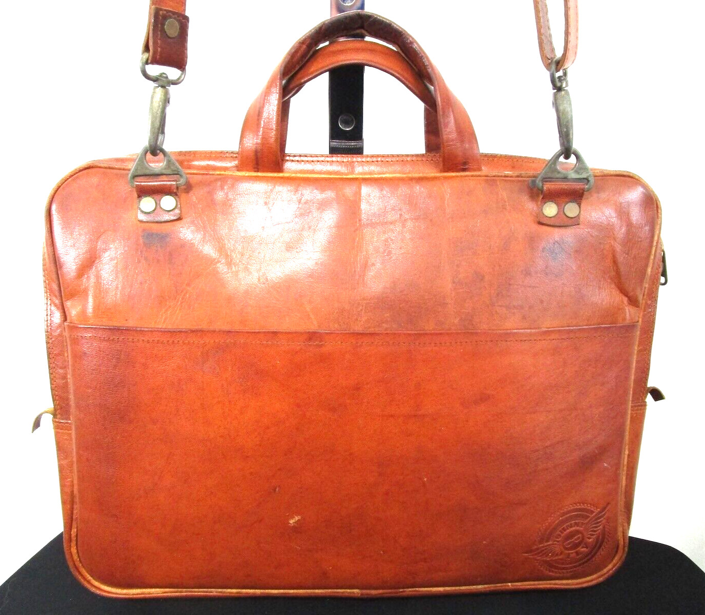 Johnny Fly Slim 15″ Laptop Brown Leather Crossbody Messenger Bag