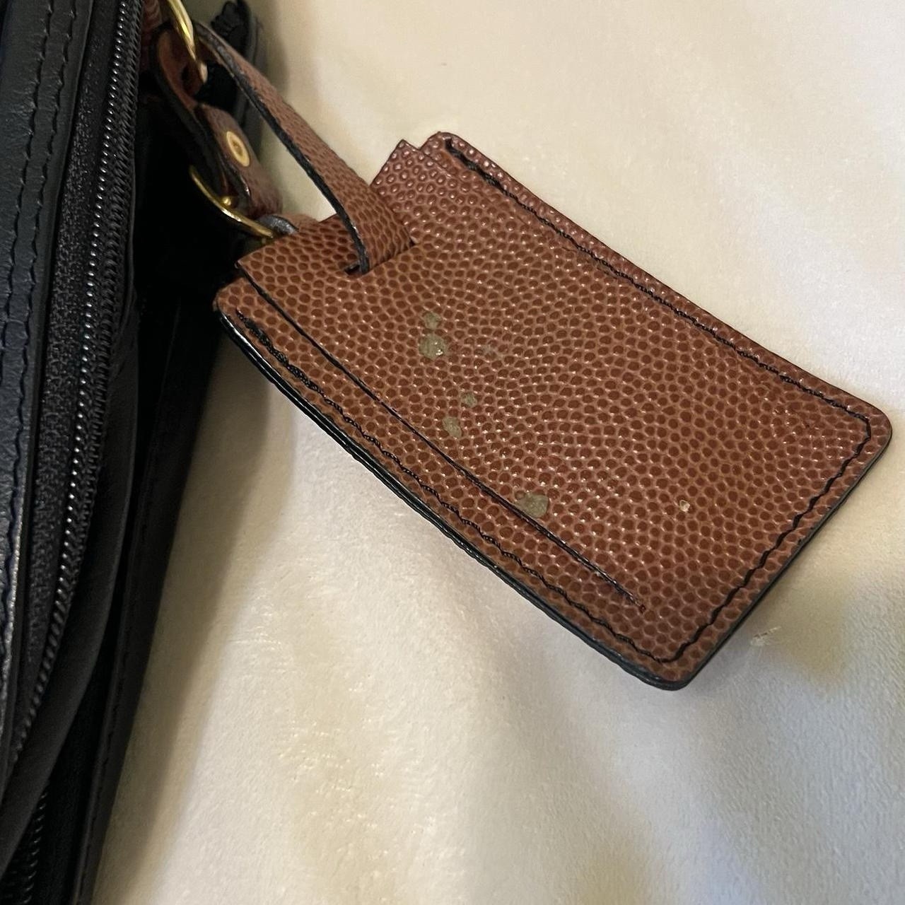 Wilson Players Brown Black Briefcase Adjustable Strap Inner Pockets Lined