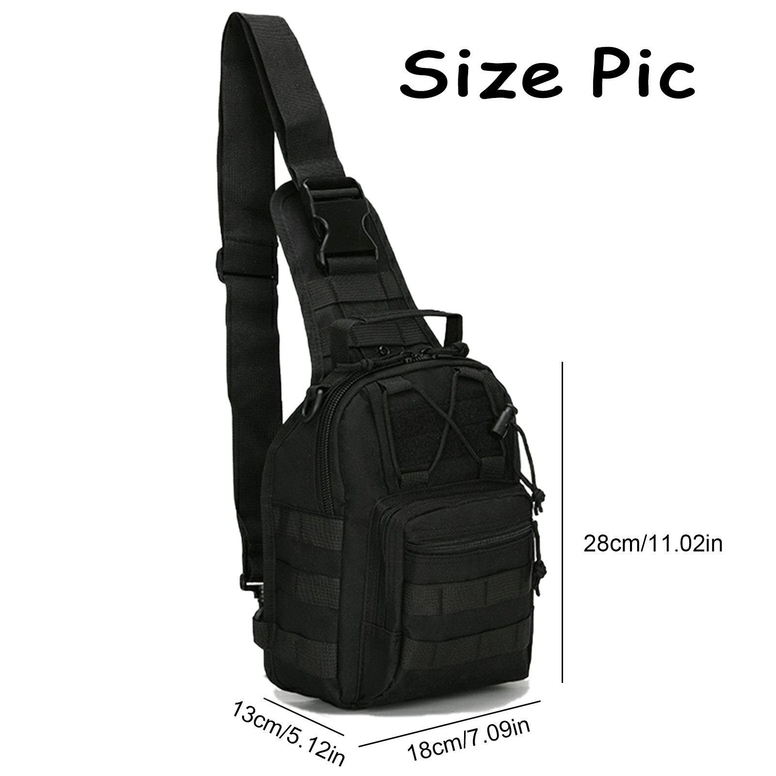 US Tactical Sling Bag for Men Small Military Rover Shoulder Backpack Chest Pack