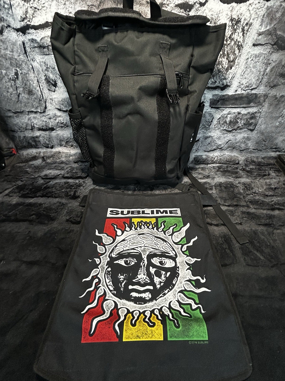 17” Sublime Rasta Sun Backpack With Removable Front Graphic Flap