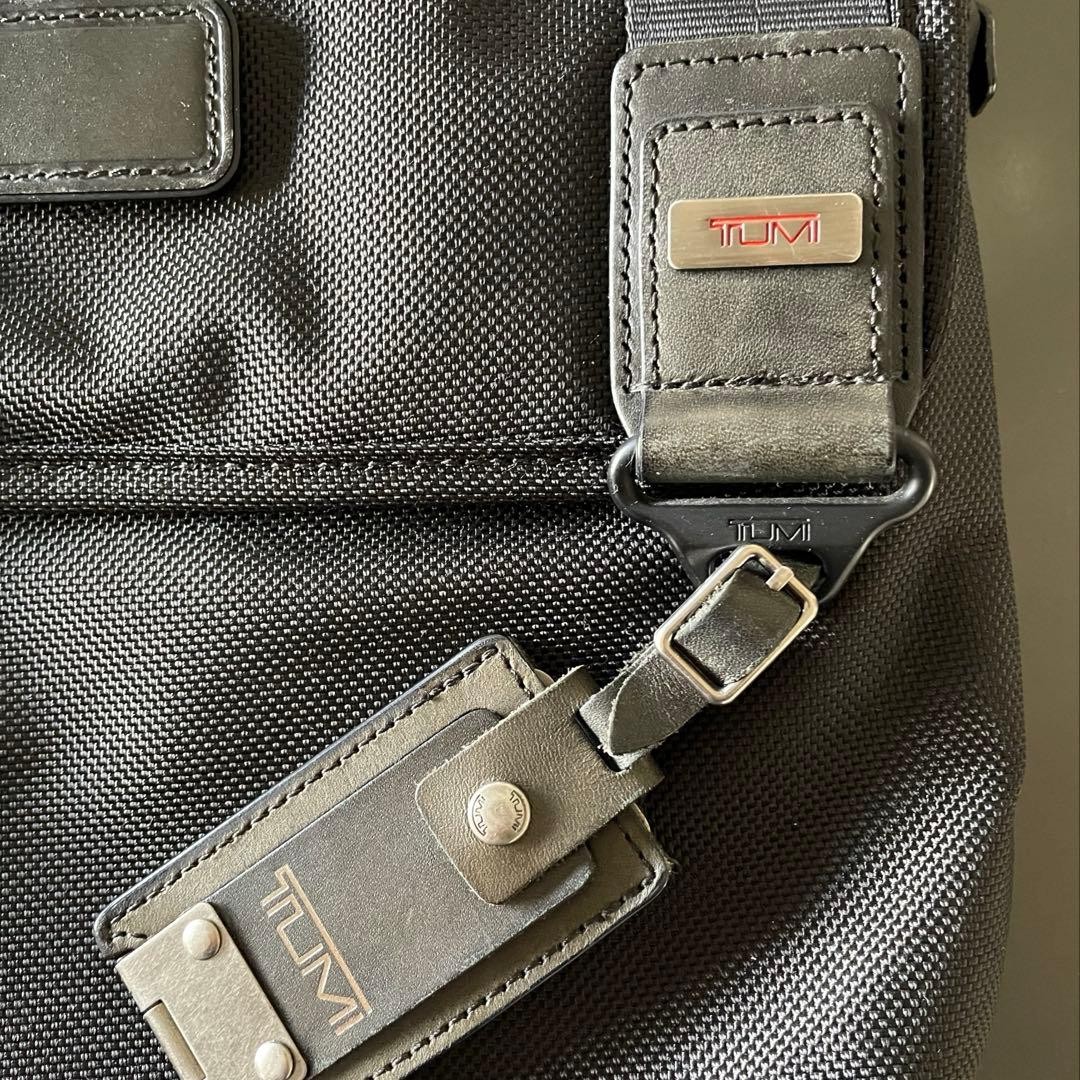 Tumi Alpha Bravo Crossbody Bag Black with Charm, 3 Inner & 4 Outer Pockets