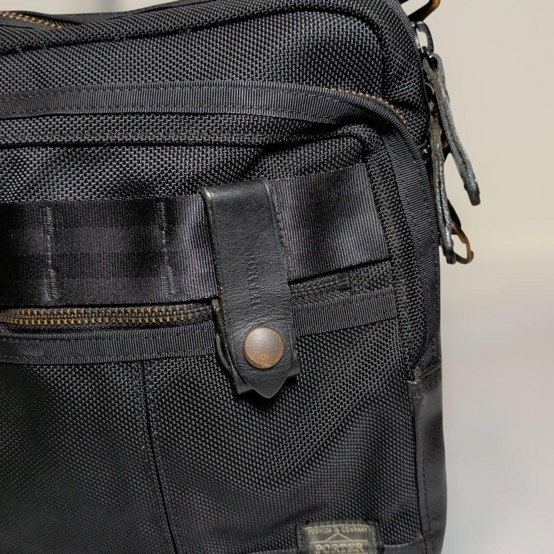 PORTER YOSHIDA HEAT Shoulder Bag Black Authentic made in Japan