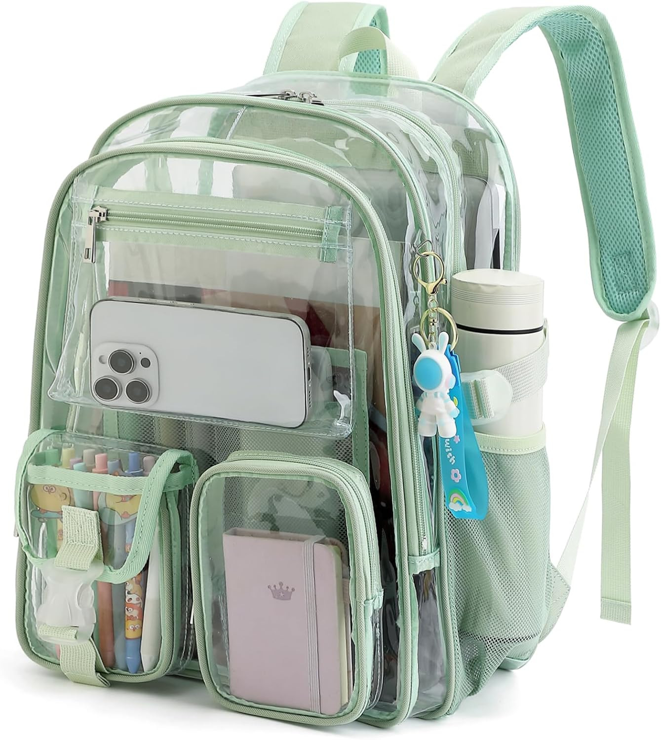 Clear Backpack Heavy Duty Transparent Backpacks Stadium Approved for School Work