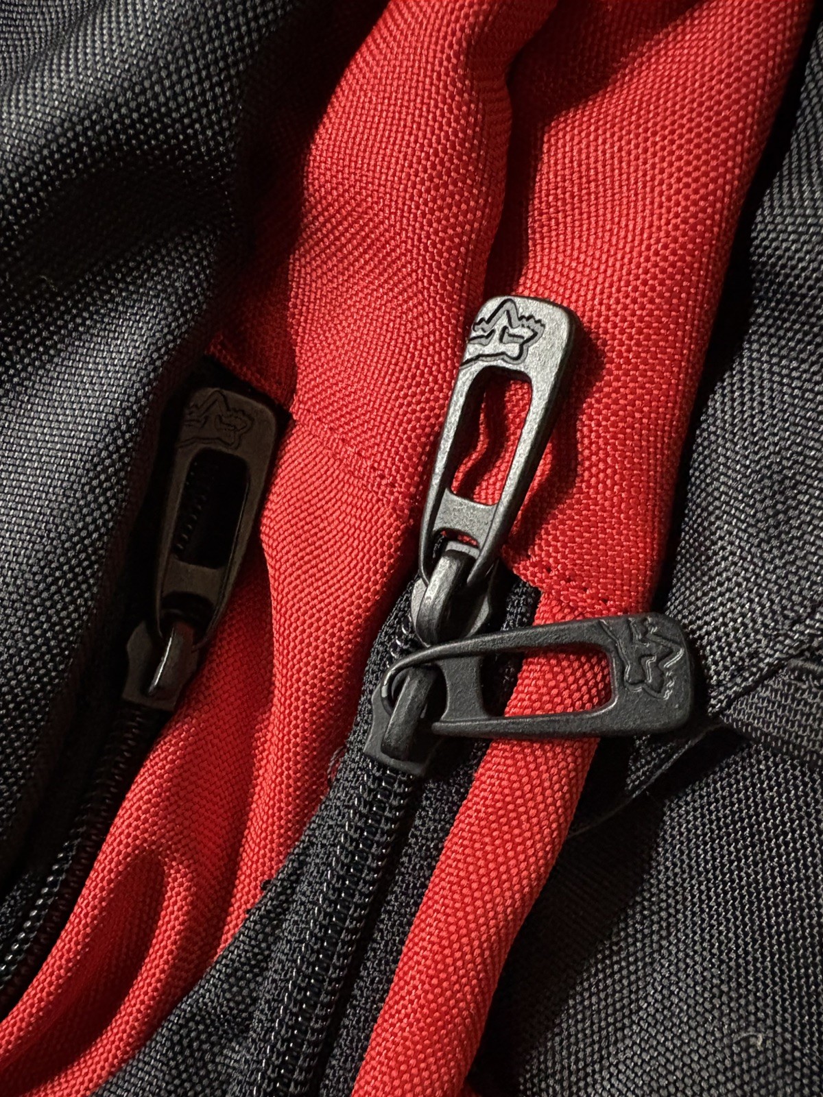 Y2K Fox Racing Backpack Black Red Moto Sport School Bag Heritage Forged EUC