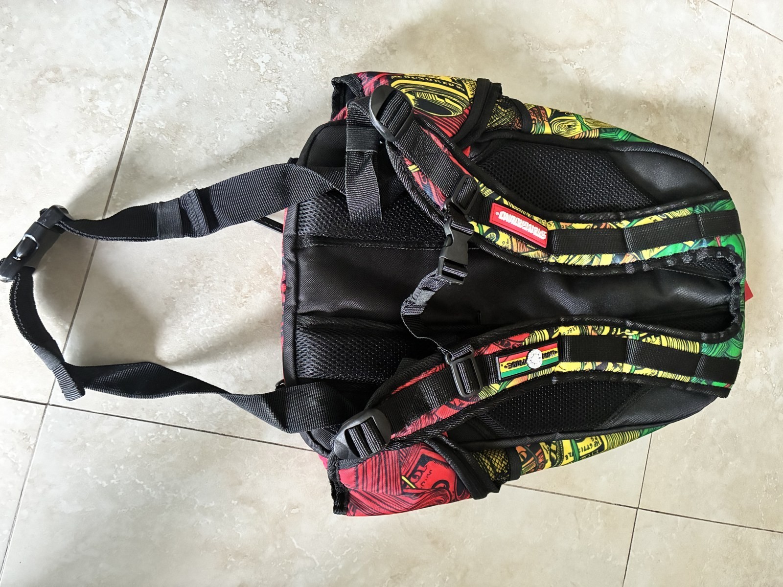 Sprayground Rip Me Open Rasta Money Shark Backpack NWT Laptop Bag Limited New