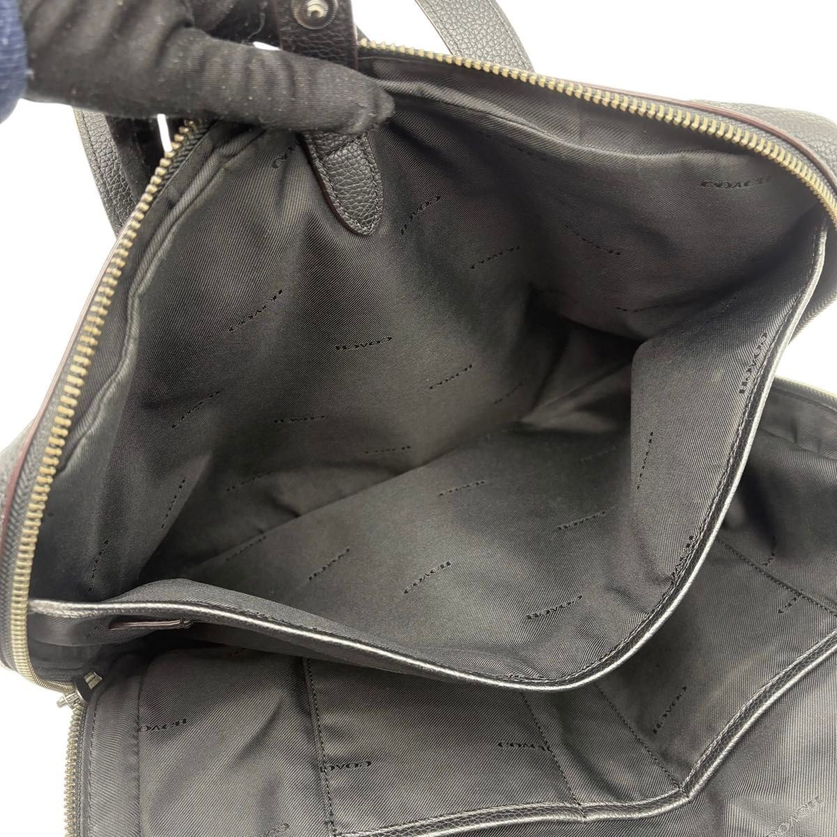 COACH Metropolitan Briefcase Black Leather Men Business Handbag 72318