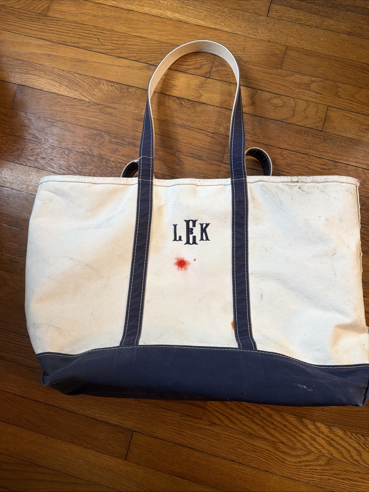 LL BEAN BOAT AND TOTE X-LARGE ZIP TOP Monogrammed