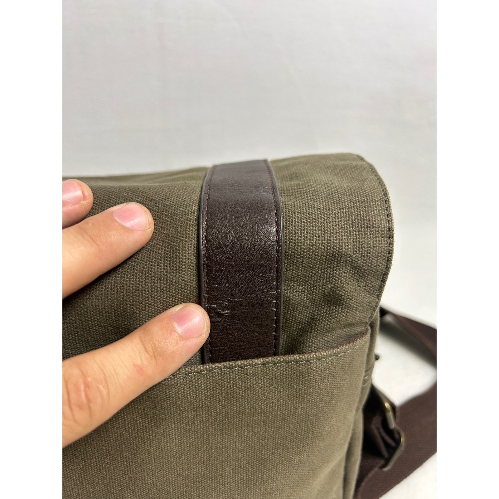 Gorpcore Pt Unisex OS Olive Green Canvas Messenger Bag Field Satchel Utility