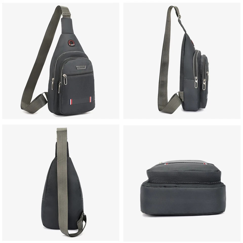 Men’s Canvas Sling Backpack Shoulder Bag Travel Casual Crossbody Chest Pack US