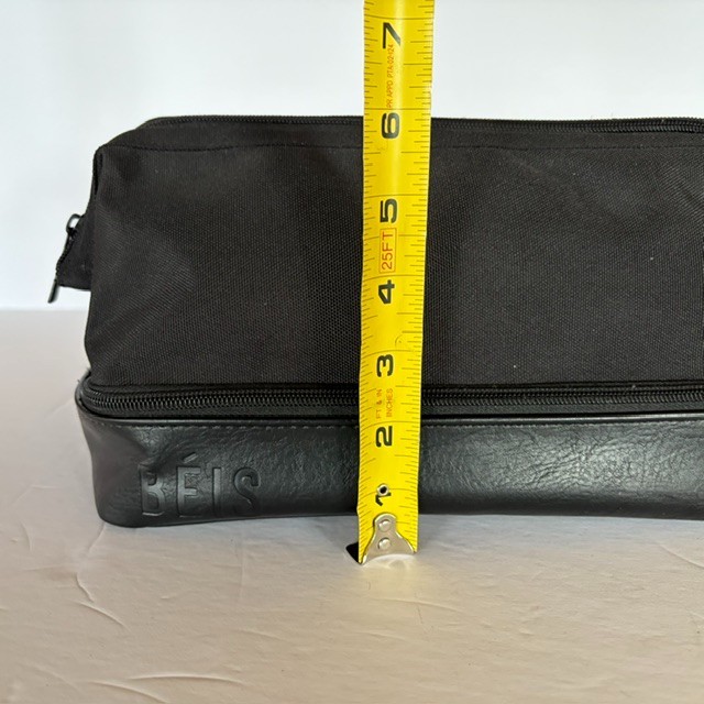 Beis The Dopp Kit Black Toiletry Bag Organizer Zippered 2 compartments