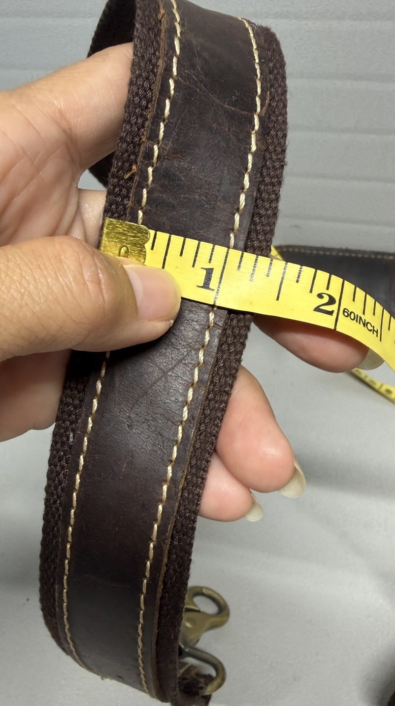 Men’s REPLACEMENT Strap Padded Brown Nylon/Leather Trim Oiled Adjustable
