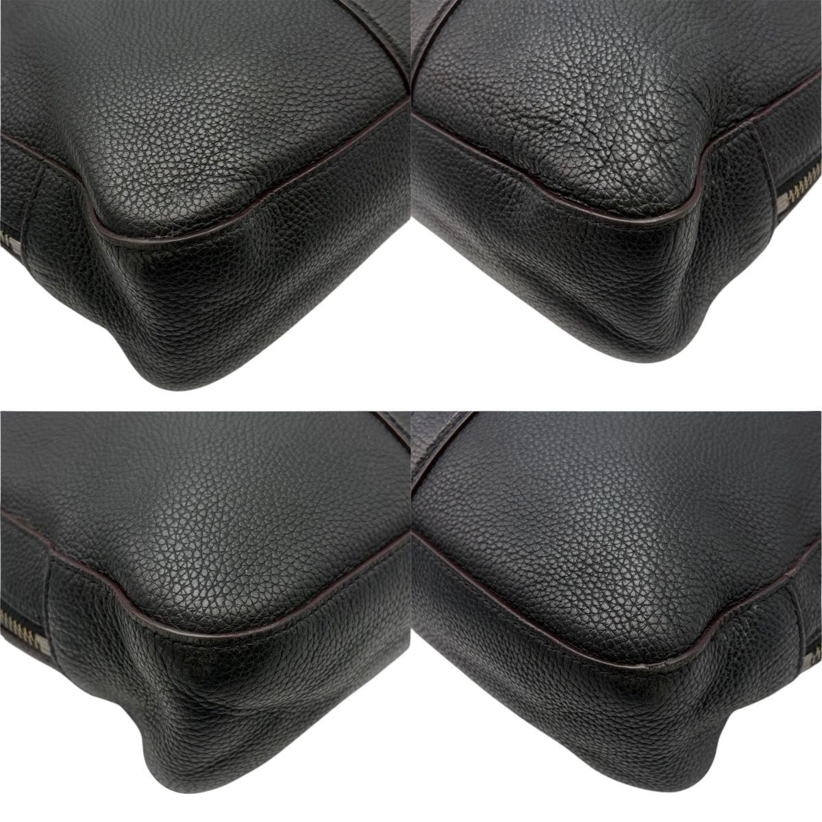 COACH Metropolitan Briefcase Black Leather Men Business Handbag 72318