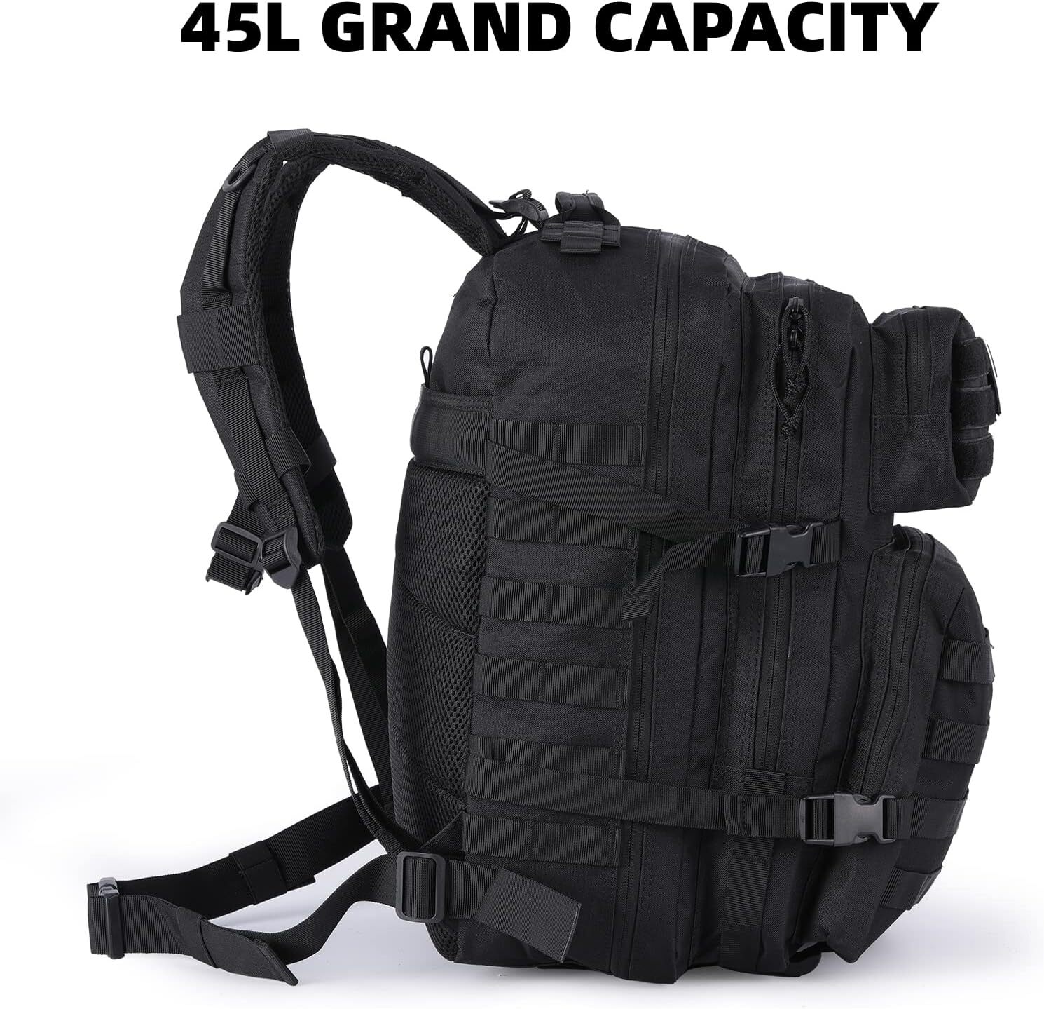 45L Large Military Tactical Backpack Army Molle Bag Rucksack 3 Day Assault Pack