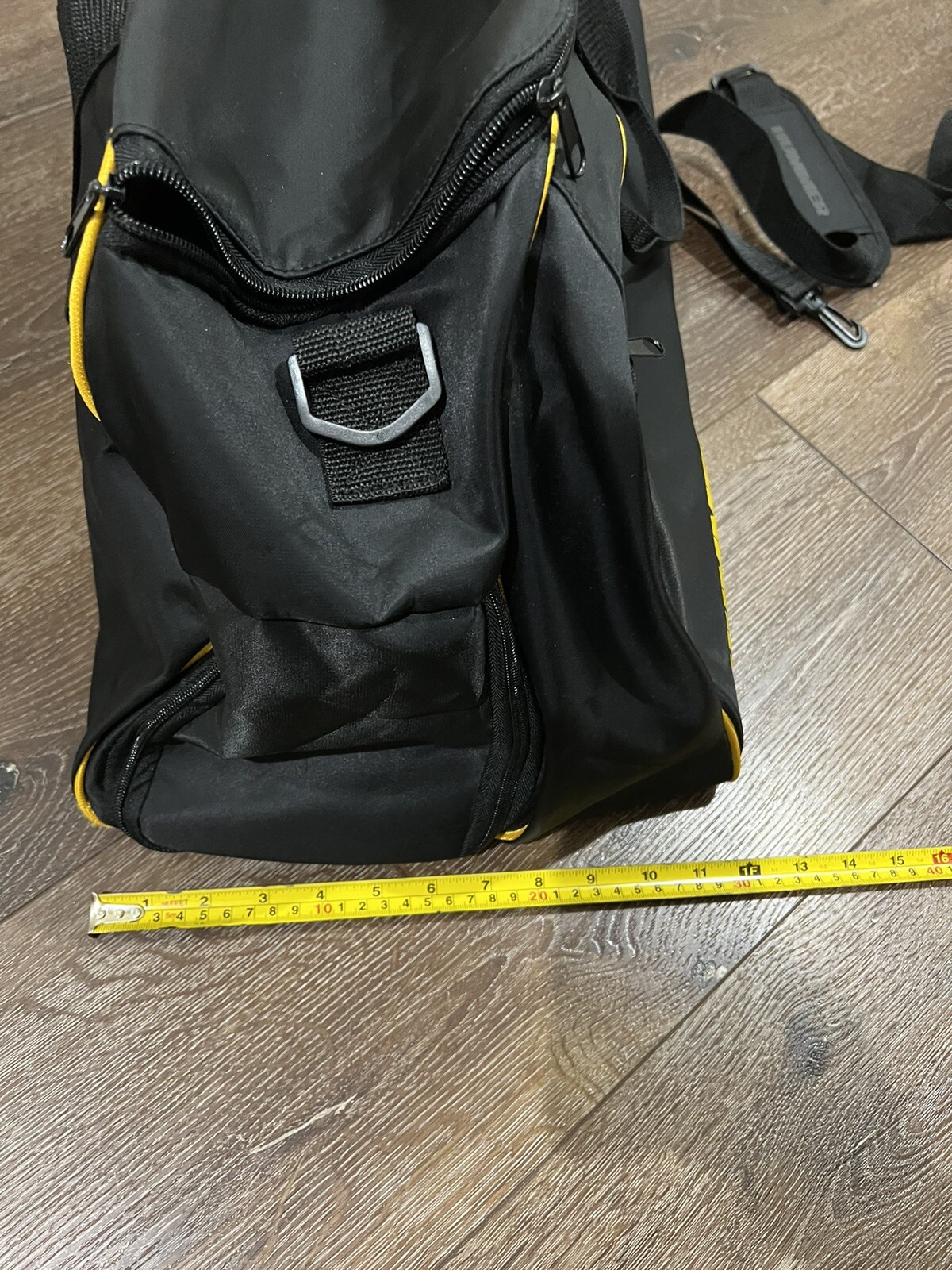 HUMMER travel / duffle large bag black and yellow