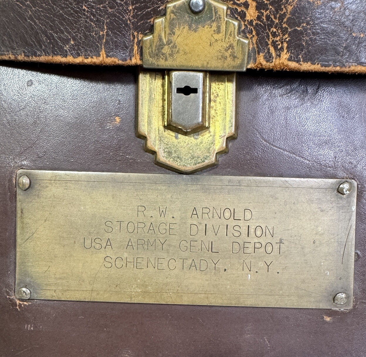 US Army Leather Lawyer Briefcase Type 1 US Military Issue Lawyer, Pilots Bag