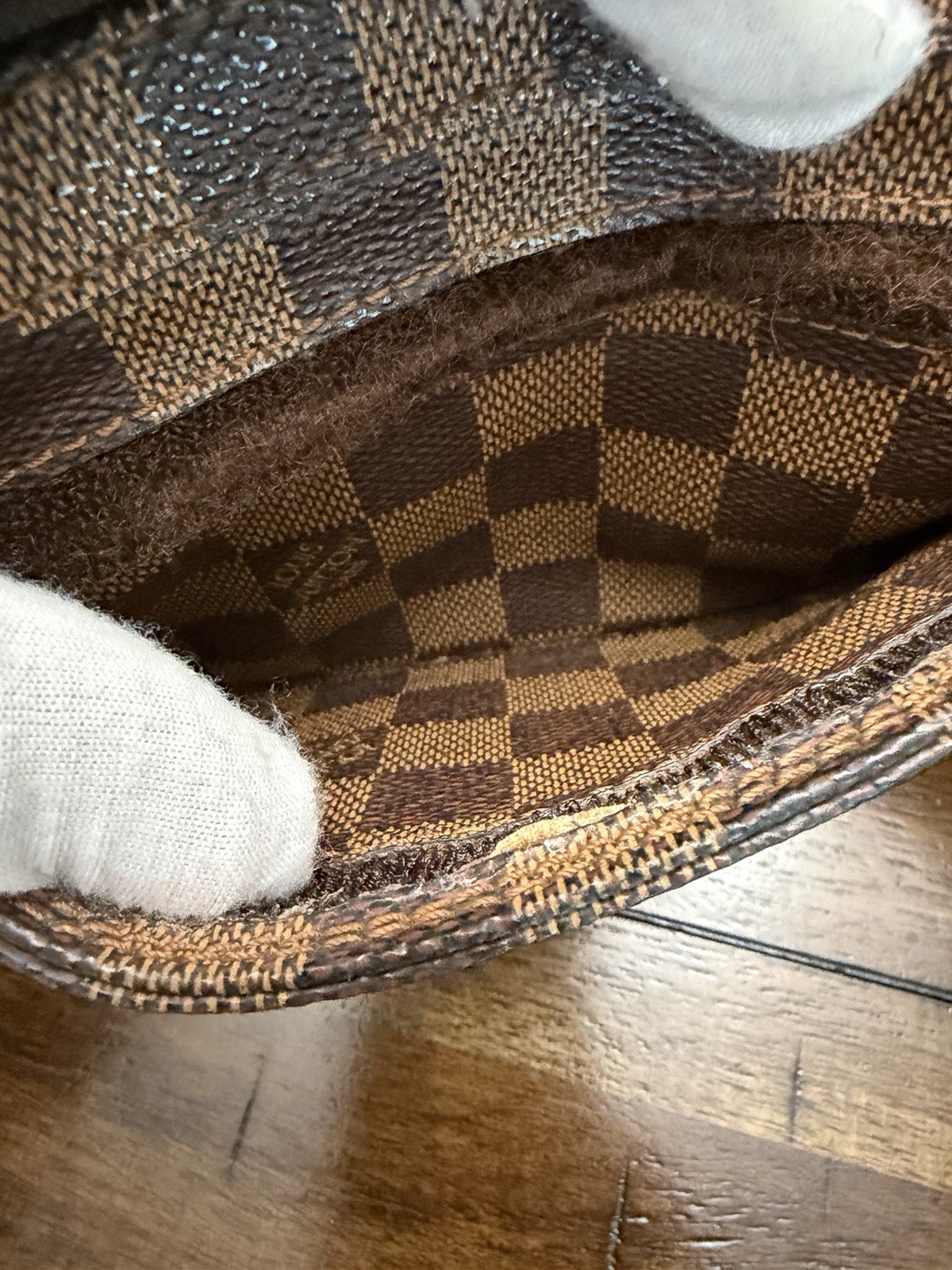 LOUIS VUITTON Damier Ebene Geronimos Shoulder Bag Authentic