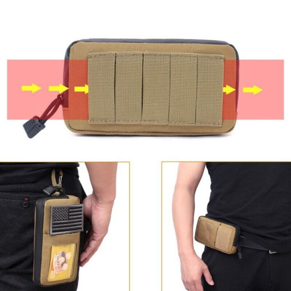 Tactical Wallet Card Holder Molle Pouch Men’s Outdoor Hunting Military Waist Bag