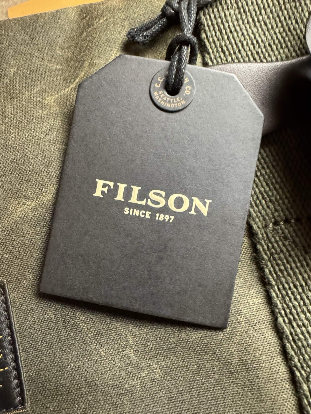 FILSON SMALL TIN CLOTH DUFFLE BAG OTTER GREEN OS NWT 20% Off MSRP