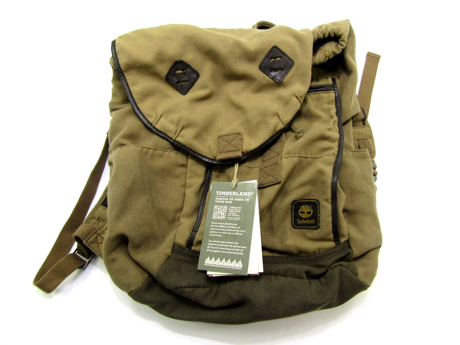 Timberland Mt. Madison 17 Backpack Tan Brown Two Strap Laptop Travel Tags Read