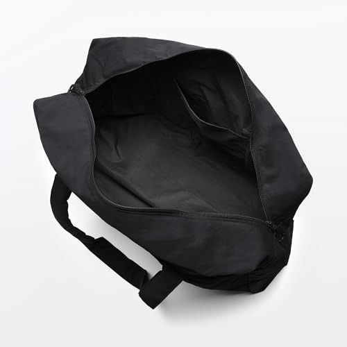 MUJI Recycled Nylon Foldable Boston Bag Travel Luggage Tote Black from JP