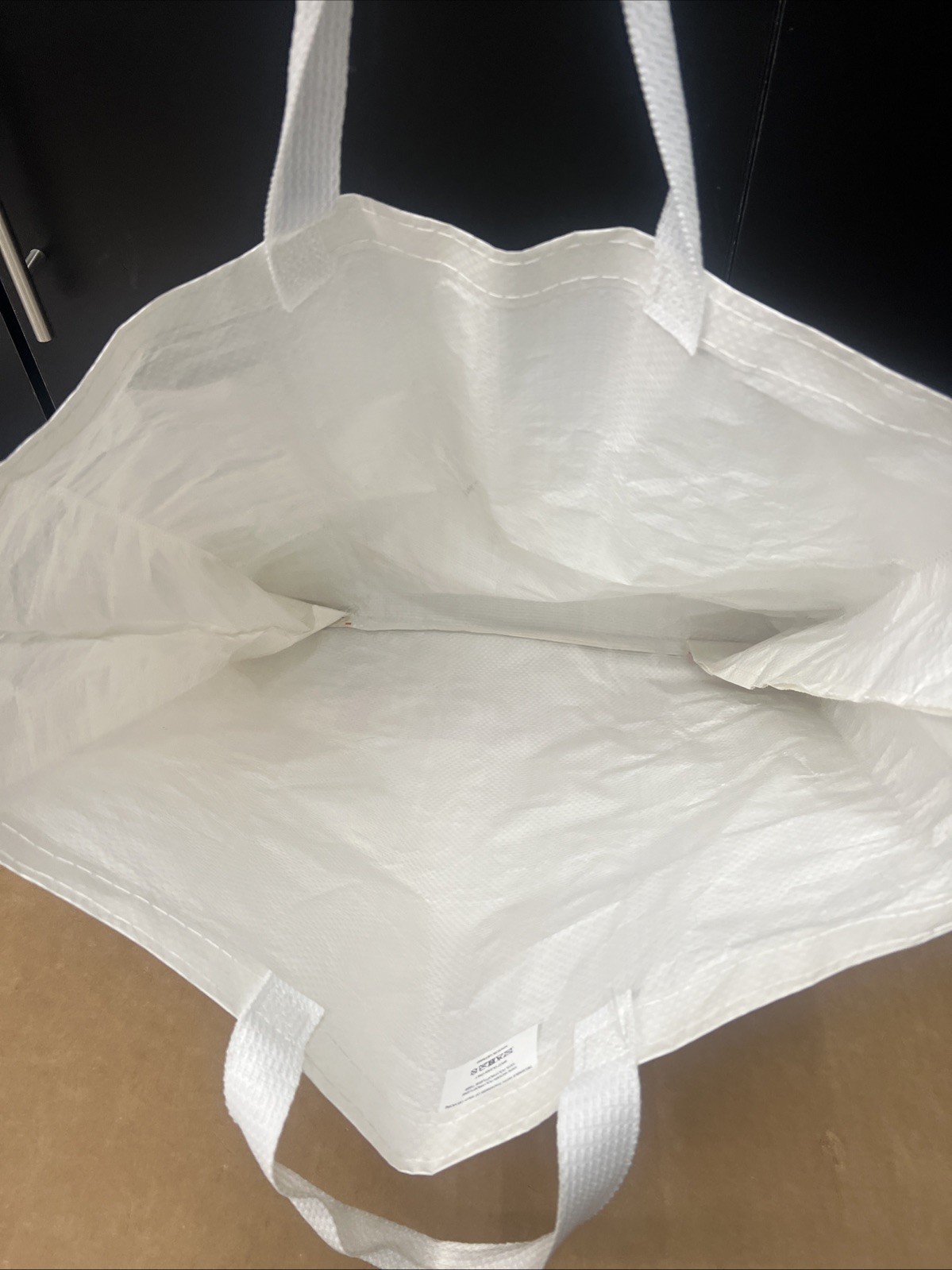 Supreme Box Logo Tote Bag Extra Large White Reusable 18×19 Open Top