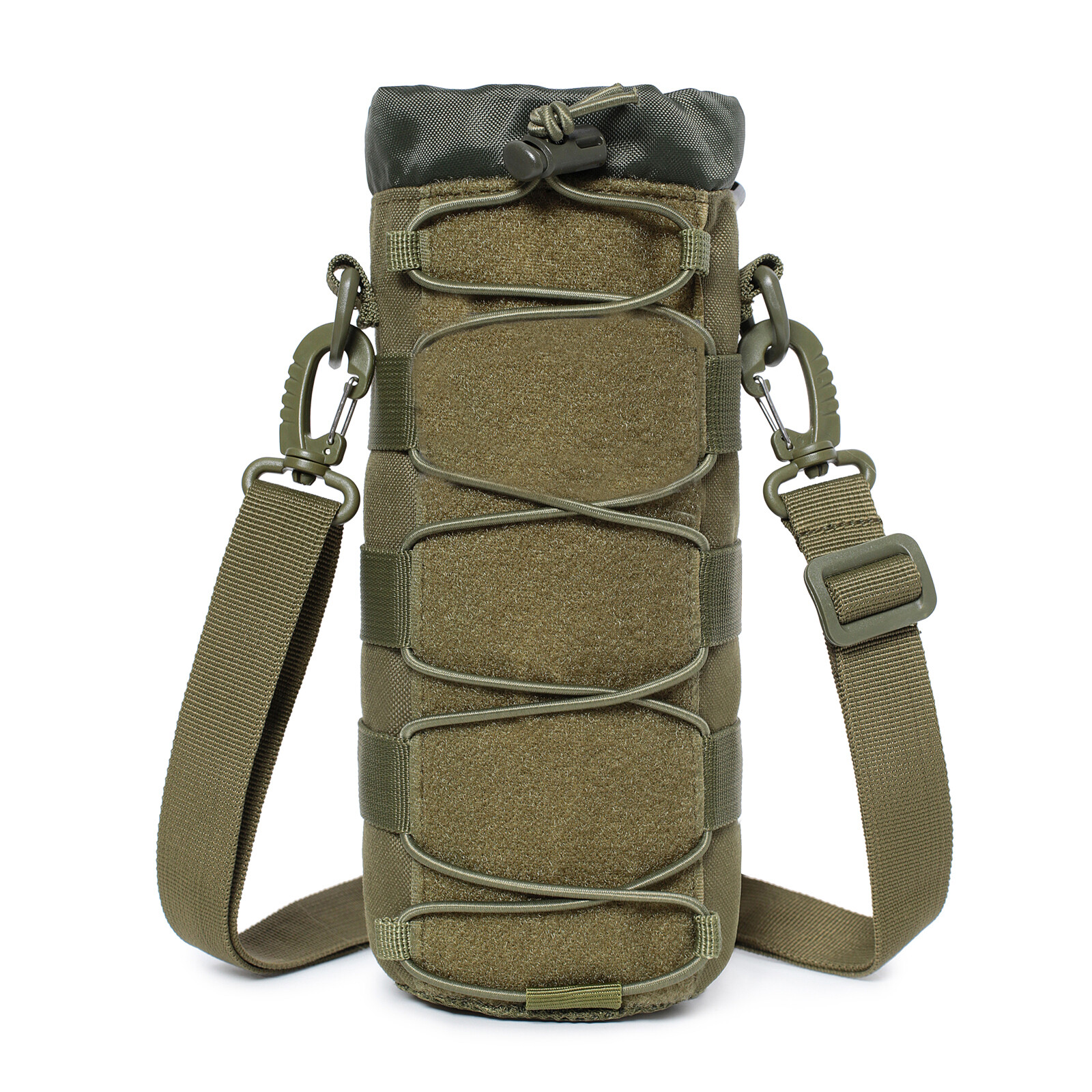 Tactical Molle Water Bottle Pouch Holder Outdoor Men’s Kettle Carrier with Strap