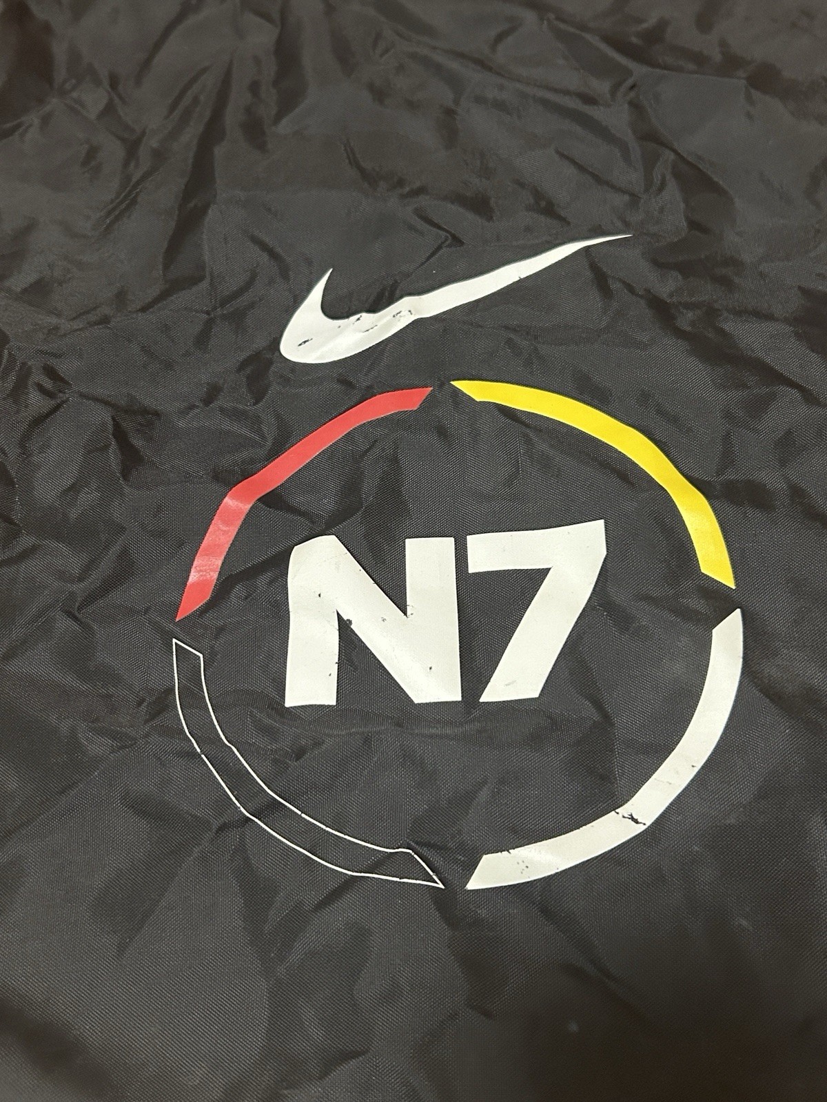 Nike N7 Drawstring Bag BZ9708 -001 Black Yellow Red