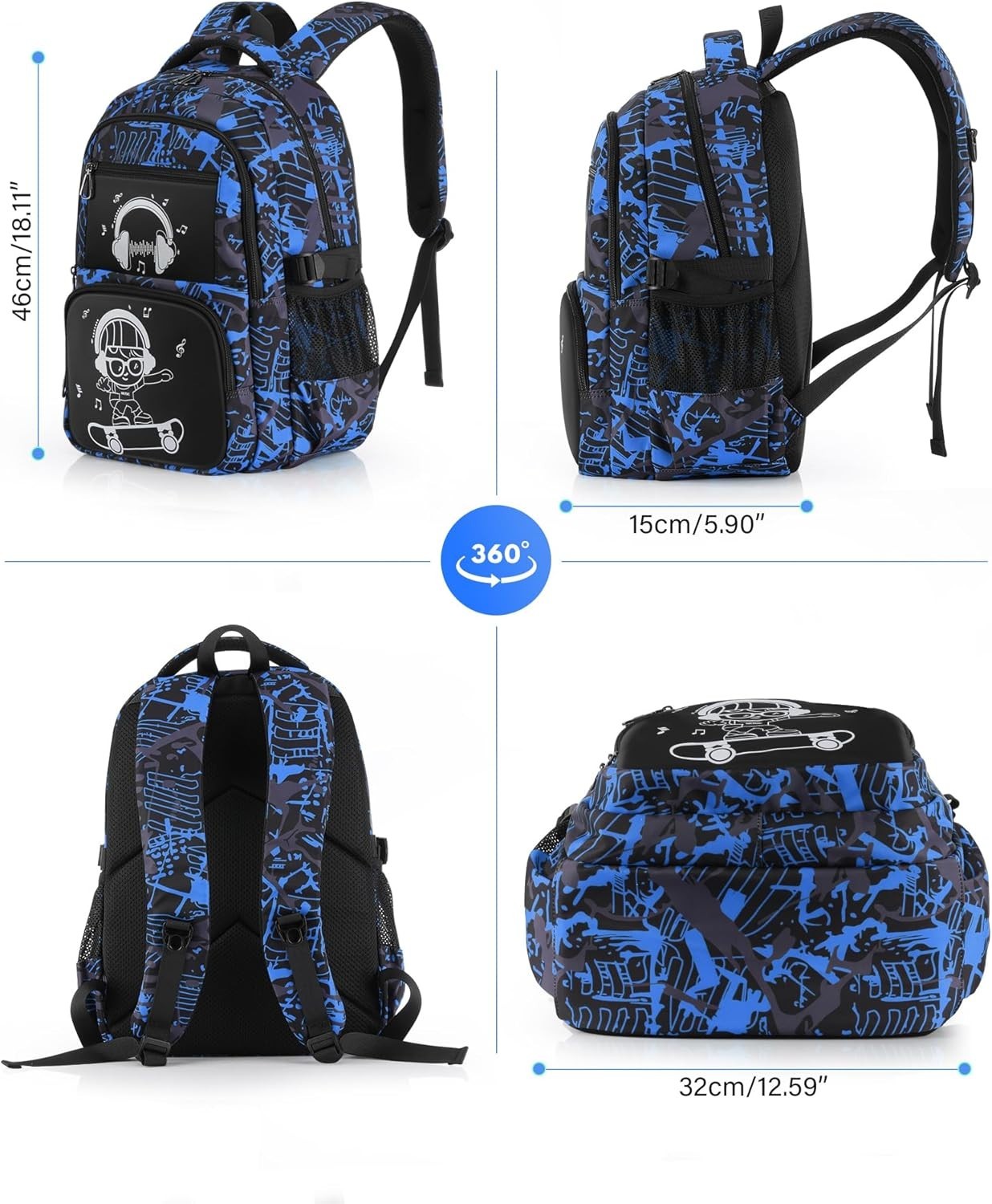 School Backpack for Boys Backpacks for Kids Camo Bookbag Teens Middle School …