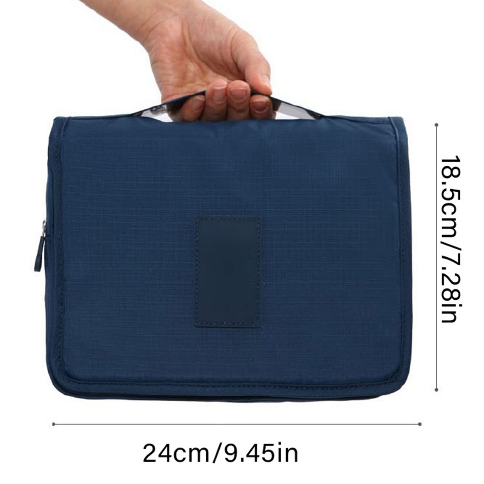 Toiletry Bags, Hanging Bag Cosmetic Foldable Makeup Navy blue