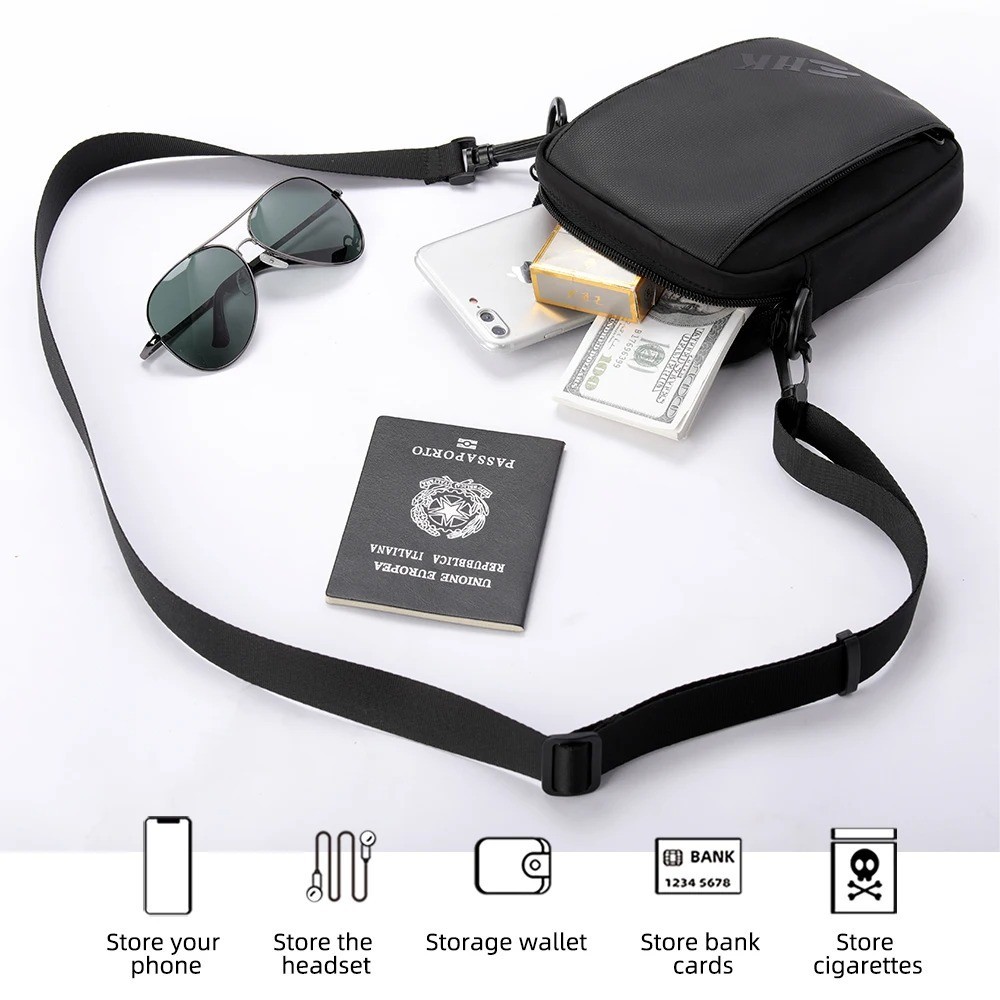 Heroic Knight Casual Men’s Shoulder Bag 6.5″ Phone Woman’s Crossbody Bag Waterpr