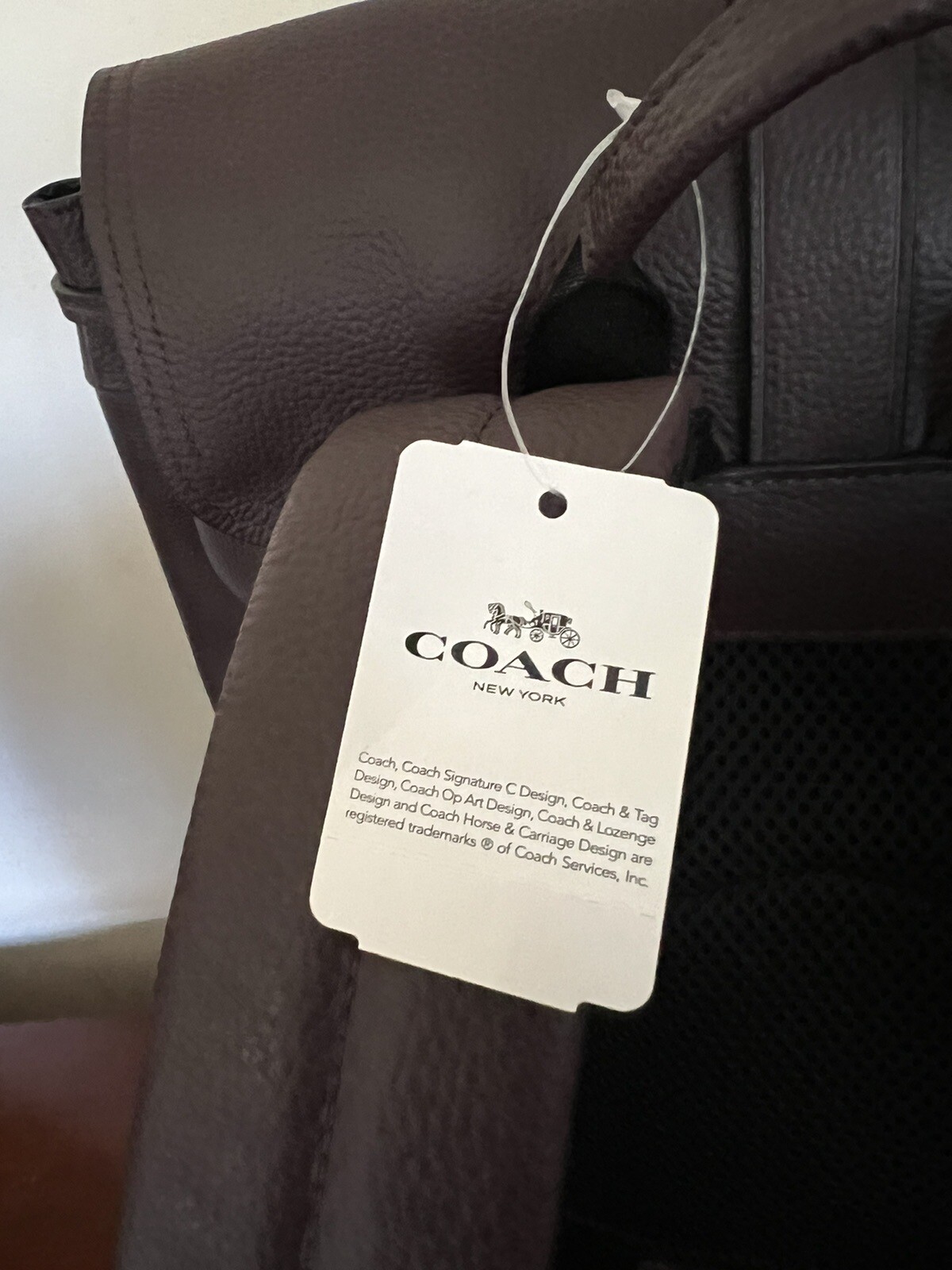 coach hudson leather backpack oxblood color